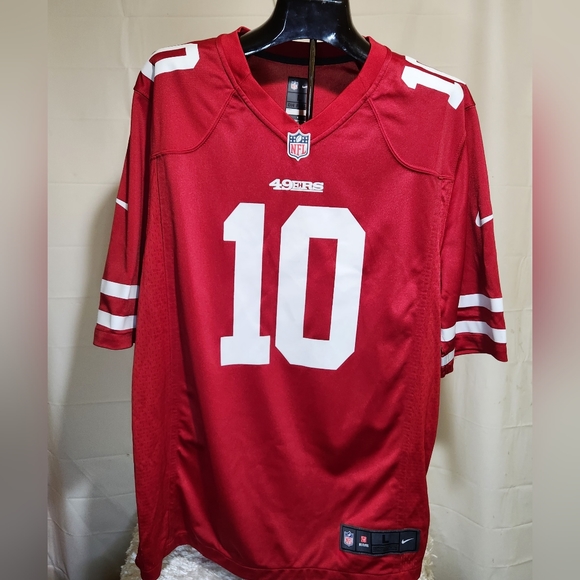 San Francisco 49ers Jimmy Garoppolo Jersey #10 NFL NIKE on filed jersey L - Picture 2 of 10